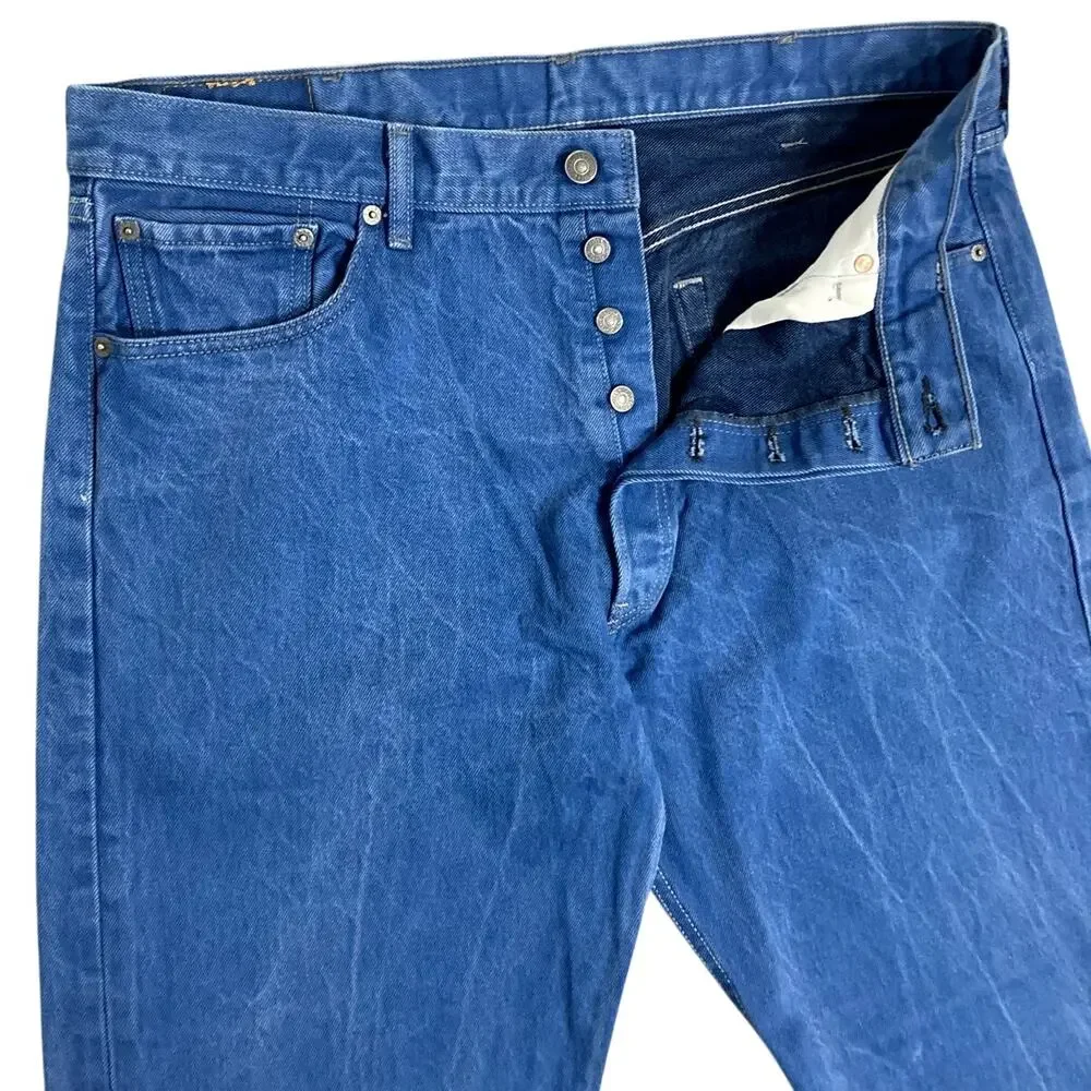 Levi's 501 XX Jeans Mens 40X30 Ice Blue Marbled Regular Straight Button‎ Fly